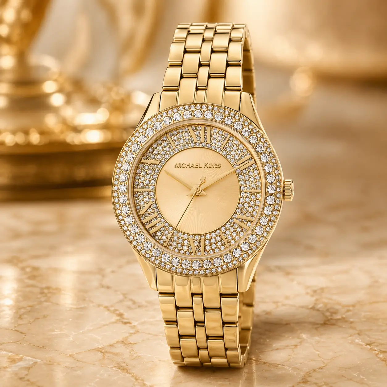 ساعة Michael Kors الذهبية الراقية الكلاسيكية