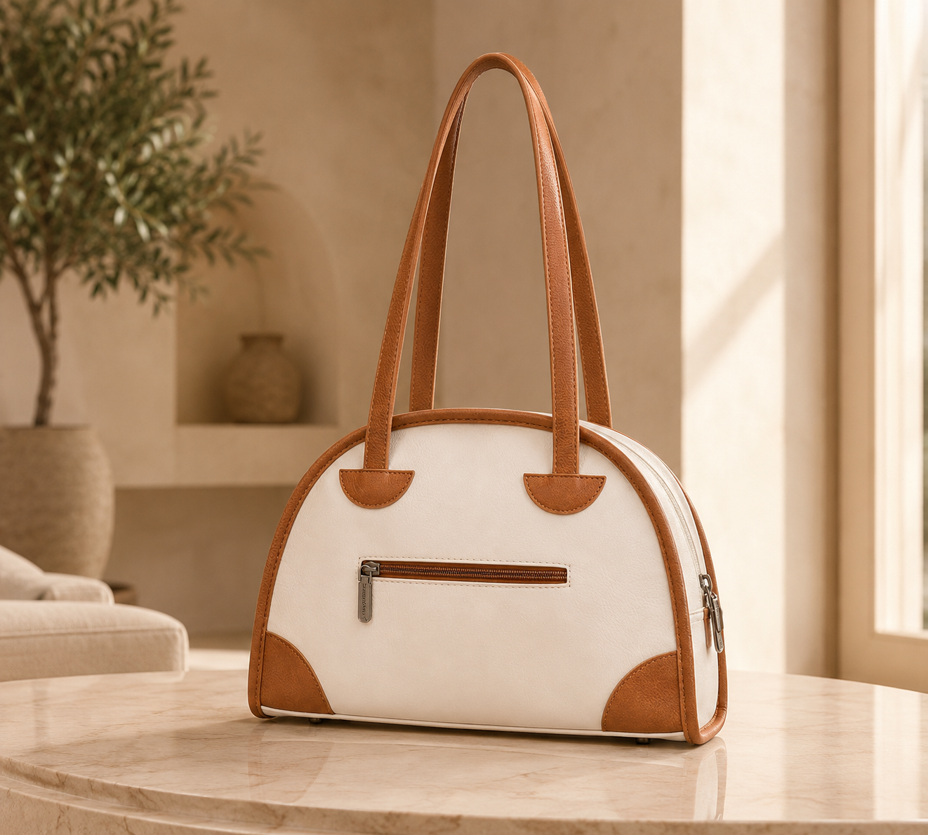 شنطة جملي كلاسيكية ناعمة — ستايل Grey Linen Grace